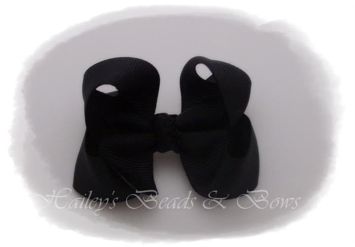 Baby Boutique Bows-Black-baby boutique hair bows, small hair bows, buy hair bows online, handmade louisiana, baby snap clips, cheap hair bows online, small hair clips